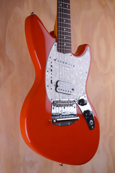 2021 Fender MIM Jag-Stang in Fiesta Red Electric Guitar, (Used) - Fair Deal Music