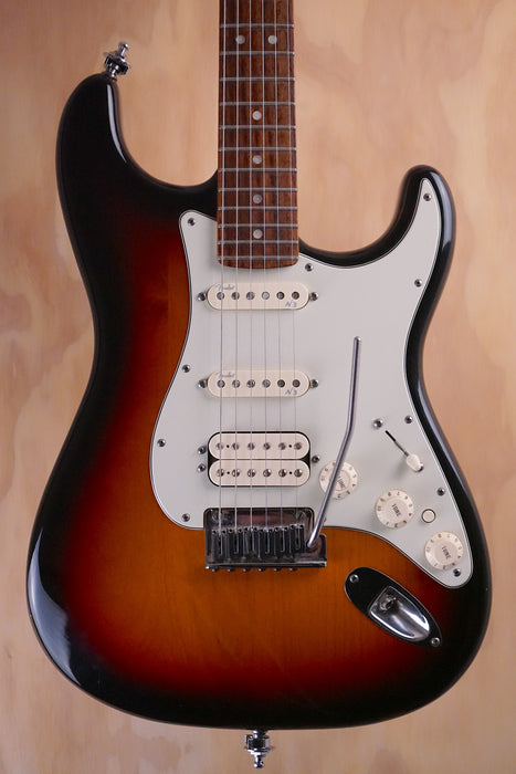 2012 Fender American Deluxe Stratocaster HSS in 3-Colour Sunburst Electric Guitar, (Used, Comm) - Fair Deal Music