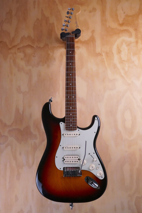 2012 Fender American Deluxe Stratocaster HSS in 3-Colour Sunburst Electric Guitar, (Used, Comm) - Fair Deal Music