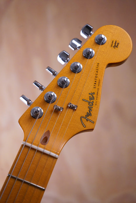 Fender Custom Shop Deluxe Trans Ash Stratocaster Natural Electric Guitar, (Used) - Fair Deal Music