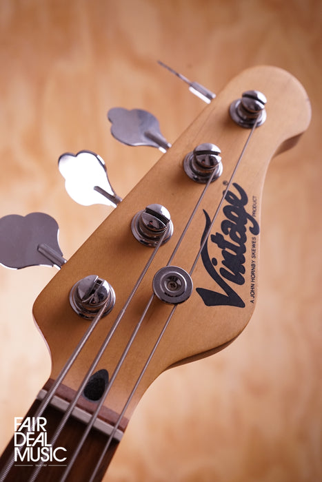 Vintage V49 Jazz Bass in 3-Colour Sunburst, USED - Fair Deal Music