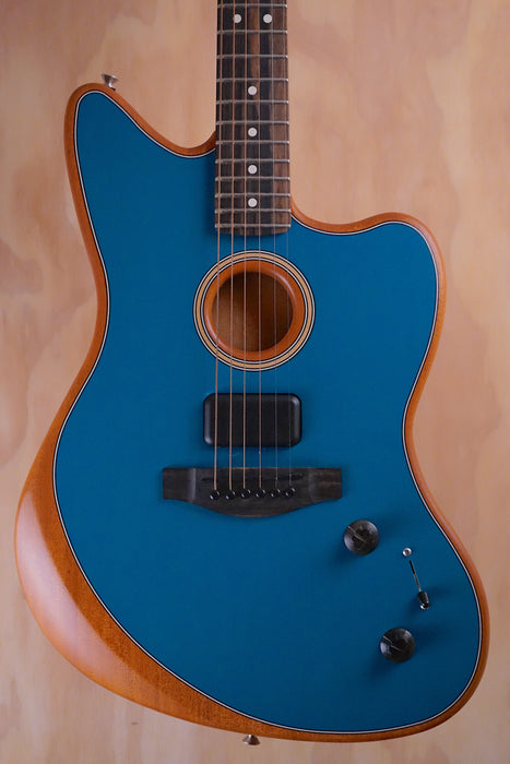 Fender American Acoustasonic Jazzmaster in Ocean Turquoise Acoustic/Electric Guitar, (Used) - Fair Deal Music