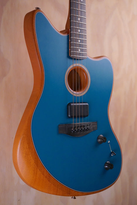 Fender American Acoustasonic Jazzmaster in Ocean Turquoise Acoustic/Electric Guitar, (Used) - Fair Deal Music