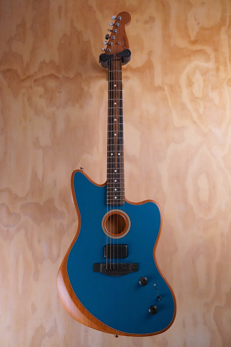 Fender American Acoustasonic Jazzmaster in Ocean Turquoise Acoustic/Electric Guitar, (Used) - Fair Deal Music