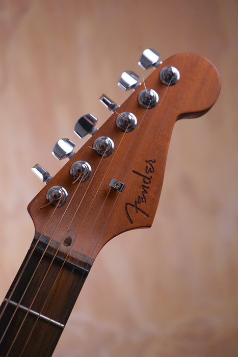 Fender American Acoustasonic Jazzmaster in Ocean Turquoise Acoustic/Electric Guitar, (Used) - Fair Deal Music