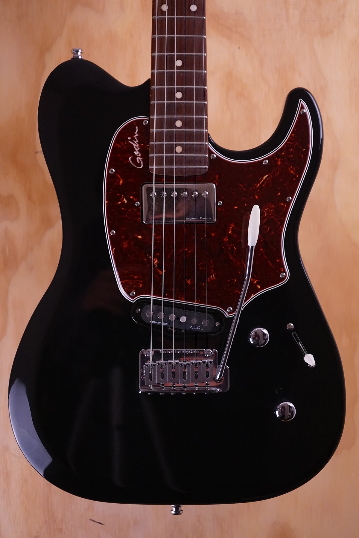 Godin Session Custom '59 MN in Black High Gloss, (Used) — Fair Deal Music