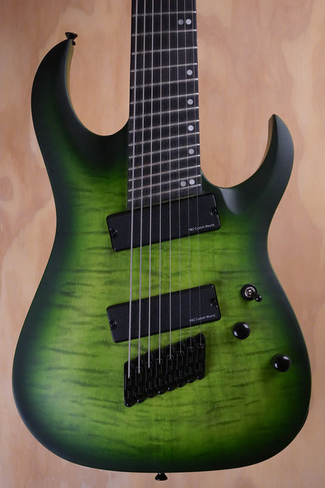 Harley Benton MultiScale-8 NT QEB DLX Electric Guitar, (Used) - Fair Deal Music