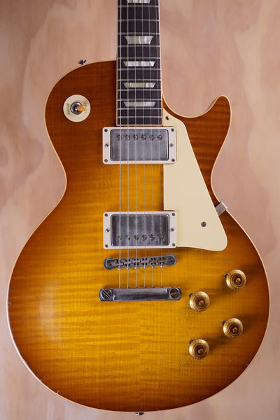 Gibson Custom Shop Murphy Lab M2M 1959 Les Paul Standard Reissue Light Aged in Golden Poppy Burst Electric Guitar, (Used) - Fair Deal Music