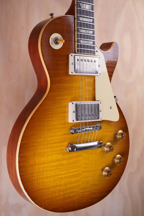 Gibson Custom Shop Murphy Lab M2M 1959 Les Paul Standard Reissue Light Aged in Golden Poppy Burst Electric Guitar, (Used) - Fair Deal Music
