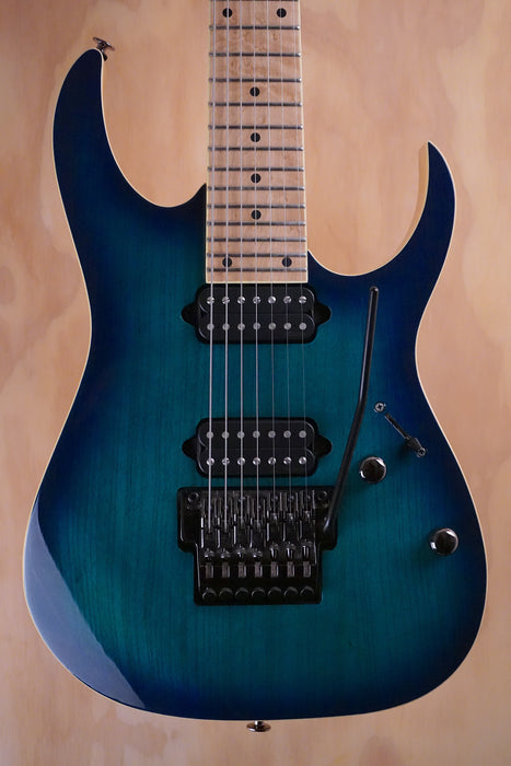 Ibanez RG752AHM Prestige Nebula Green Burst Electric Guitar, (Used, Comm) - Fair Deal Music