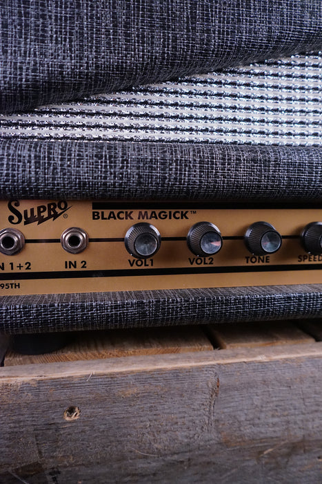 Supro Black Magick head with two matching 1x12 Black Magick cabinets Guitar Amplifiers, (Used) - Fair Deal Music