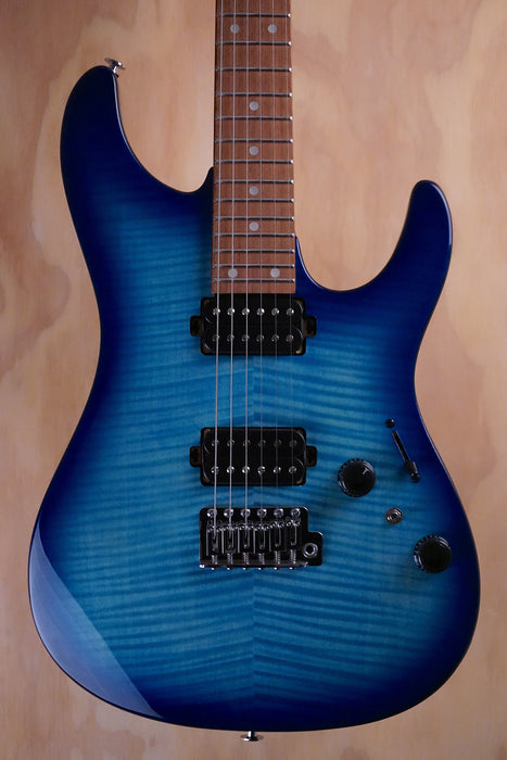 Ibanez AZ24S1F-TXB Transparent Turquoise Burst, Electric Guitar Ex Display - Fair Deal Music