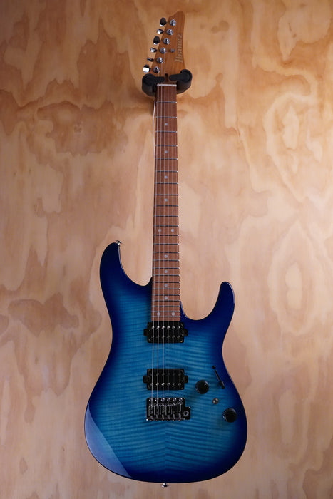 Ibanez AZ24S1F-TXB Transparent Turquoise Burst, Electric Guitar Ex Display - Fair Deal Music