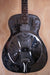 Dobro D-33 resonator with an added Johnny Eleca SH-3 Single Coil Magnetic Soundboard Slimline Pickup Resonator Guitar, (Used) - Fair Deal Music