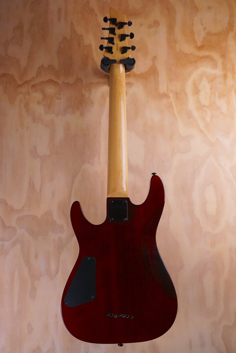 Schecter Omen Extreme 7 in Black Cherry Electric Guitar, (Used, Comm) - Fair Deal Music