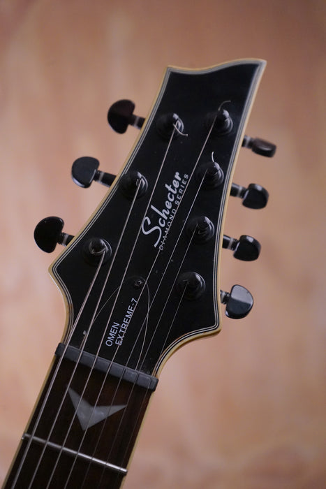 Schecter Omen Extreme 7 in Black Cherry Electric Guitar, (Used, Comm) - Fair Deal Music