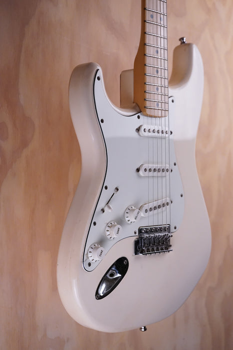 Fender Mexican Standard Stratocaster Left-Handed in Olympic White Electric Guitar, (Used) - Fair Deal Music