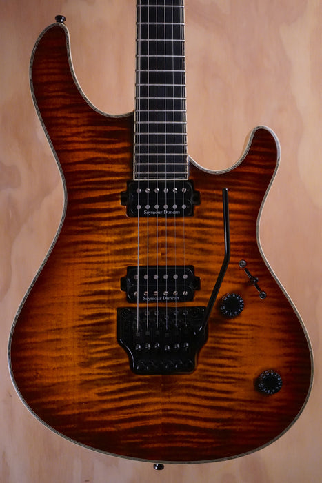 Mayones Regius Pro 6 in Trans Dirty Brown Burst Electric Guitar, (Used) - Fair Deal Music