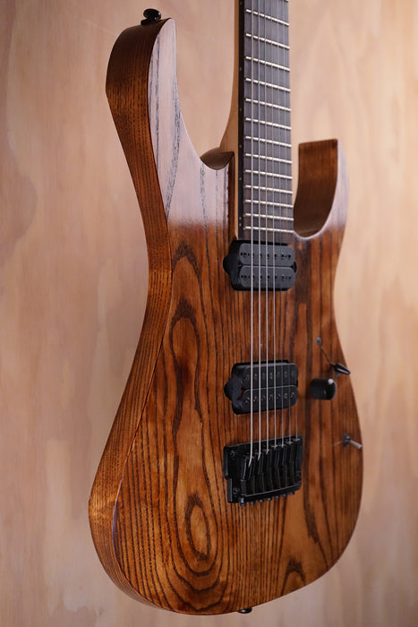 Ibanez RGIXL7ABL RG Iron Label in Antique Brown Stained Low Gloss Electric Guitar, (Used)