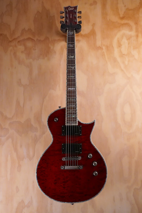ESP LTD EC-1000 QM Black Cherry FL Electric Guitar, (Used)