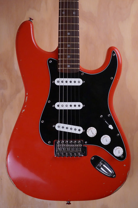 Stratocaster Partscaster in Roadworn Fiesta Red Electric Guitar, (Used)
