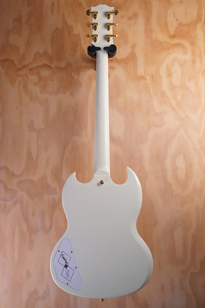 Epiphone Inspired by Gibson Custom 1963 Les Paul SG Custom with Maestro Vibrola Classic White Electric Guitar, (Used) - Fair Deal Music