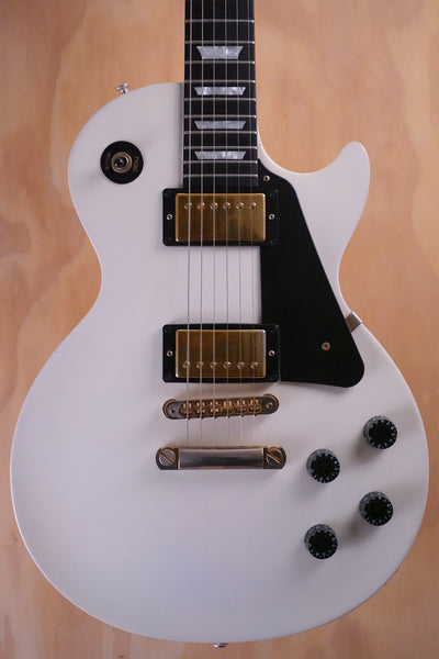 Gibson Les Paul Studio Alpine White with Gold Hardware & Ebony Fingerboard Electric Guitar (Used) - Fair Deal Music