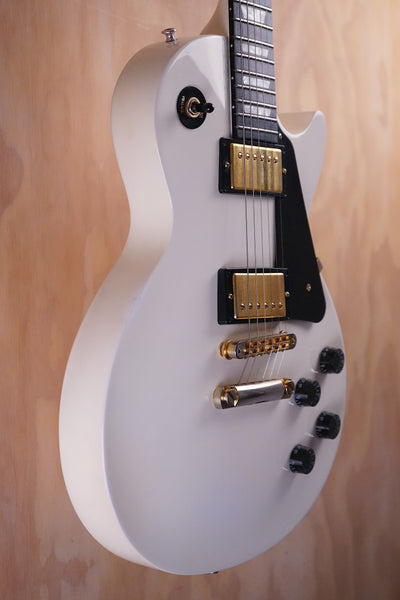 Gibson Les Paul Studio Alpine White with Gold Hardware & Ebony Fingerboard Electric Guitar (Used) - Fair Deal Music