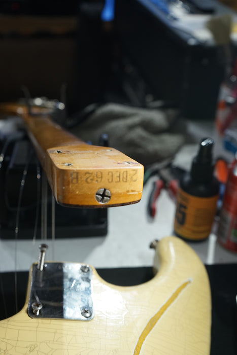 1962 Fender Stratocaster in Olympic White, (Used, Comm) - Fair Deal Music