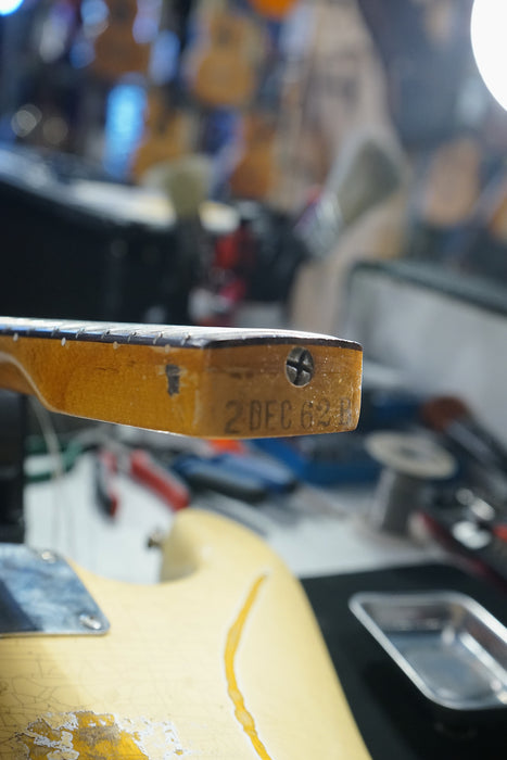 1962 Fender Stratocaster in Olympic White, (Used, Comm) - Fair Deal Music