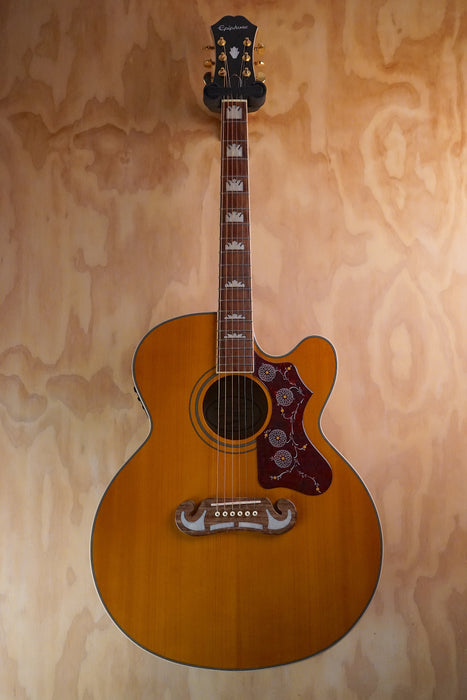 Epiphone J-200 Studio EC Natural Electro-Acoustic Guitar, (Used)