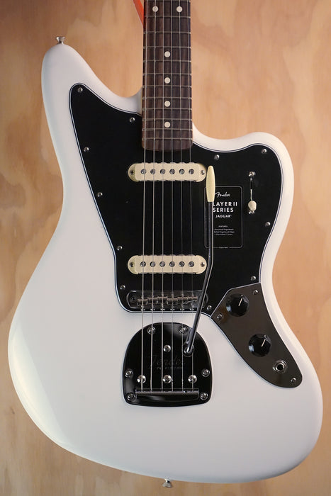 Fender Player II Jaguar Rosewood Fingerboard Polar White Electric Guitar, (Open Box) - Fair Deal Music