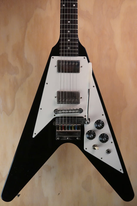 2000 Gibson Flying V Ebony Vibrola Electric Guitar, (Used)