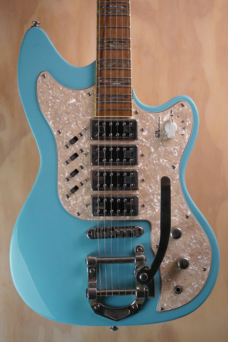 Hutchins Doodlebug Limited Edition Guitar Light Blue Electric Guitar, (Used) - Fair Deal Music