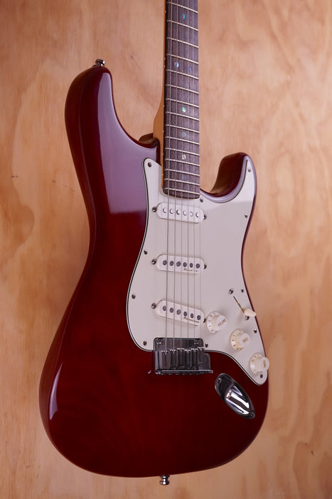 1998 Fender American Deluxe Stratocaster, Translucent Red, (Used) - Fair Deal Music
