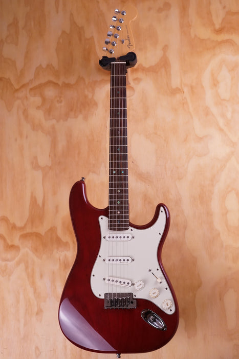 1998 Fender American Deluxe Stratocaster, Translucent Red, (Used) - Fair Deal Music