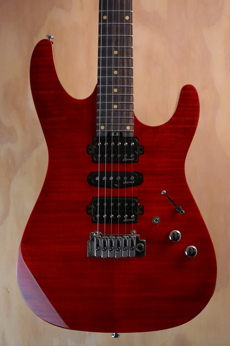 Harley Benton Fusion-III HSH Trans Flamed Cherry Electric Guitar, (Used) - Fair Deal Music