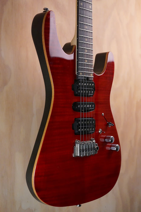 Harley Benton Fusion-III HSH Trans Flamed Cherry Electric Guitar, (Used) - Fair Deal Music