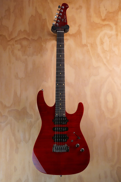 Harley Benton Fusion-III HSH Trans Flamed Cherry Electric Guitar, (Used) - Fair Deal Music