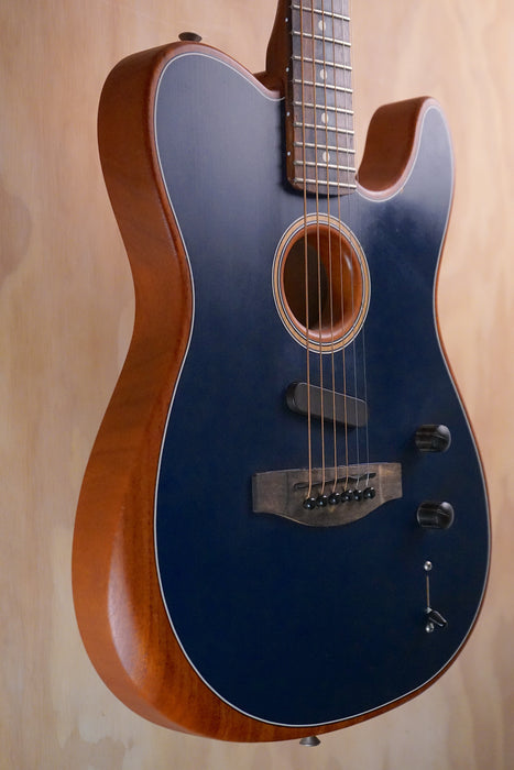 Fender American Acoustasonic Telecaster Steel Blue Electro-Acoustic Guitar, (Used)