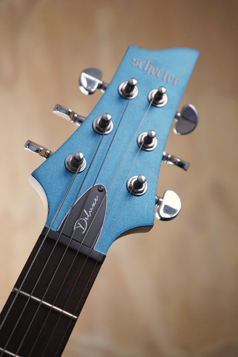 Schecter C-6 Deluxe, Satin Metallic Light Blue B-Stock - Fair Deal Music