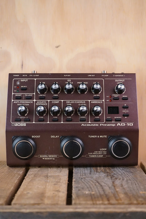 Boss AD-10 Acoustic Preamp & DI, (Used)