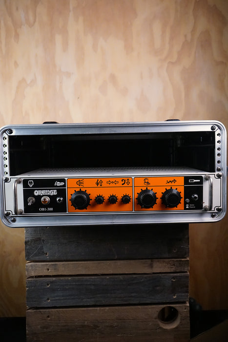 Orange OB1-300 Bass Amplifier Head with TourTech Rackmount Case, (Used, Comm)