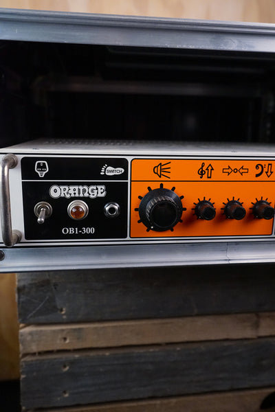 Orange OB1-300 Bass Amplifier Head with TourTech Rackmount Case, (Used, Comm) - Fair Deal Music