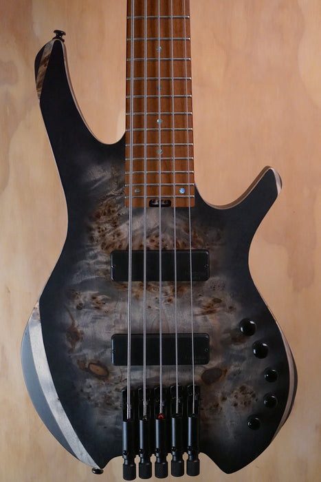 Cort Space 5 Star Dust Black Headless 5-String Bass Guitar, (Used)