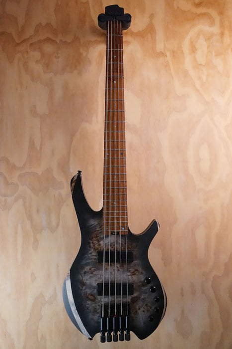 Cort Space 5 Star Dust Black Headless 5-String Bass Guitar, (Used)