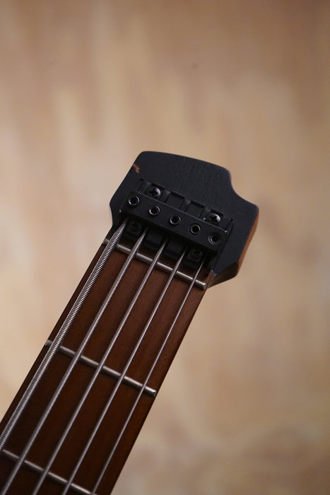 Cort Space 5 Star Dust Black Headless 5-String Bass Guitar, (Used)