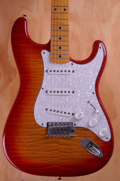 Fender ST-57 Foto Flame Stratocaster, MIJ, Cherry Burst, (Used) - Fair Deal Music