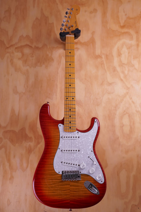 Fender ST-57 Foto Flame Stratocaster, MIJ, Cherry Burst, (Used) - Fair Deal Music