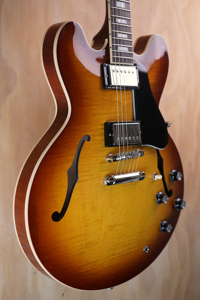 Gibson ES-335 Figured Iced Tea Semi-Hollow Electric Guitar, (Used) - Fair Deal Music